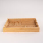 Dallaty natural bamboo serving tray 37.8*37.8*5 cm image number 2