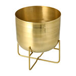 Aluminum Planter With Leg Gold image number 2