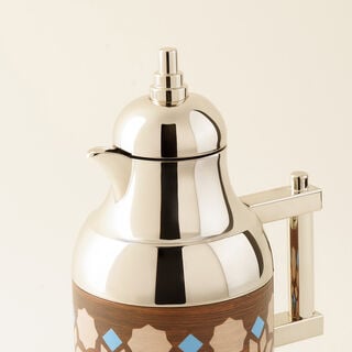 دلتي طقم دلة خشب قطعتين 1 لتر+ 1 لتر