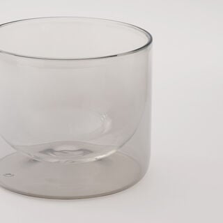 Qurtuba Collection La Mesa Double Wall Glass Serving Bowl, 15*12.5 cm