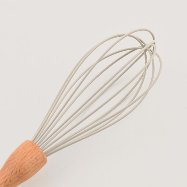 Pentola silicone egg whisk with beechPentola wood handle 12" image number 1