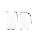 Dallaty set of 2 steel vacuum flask white/chrome 1.0L and 1..3L image number 0
