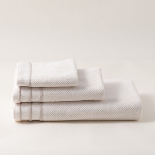 Boutique Blanche jaquard cotton bath towel, white, 140*70cm