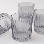 La Mesa Glass Tumbler Set 4Pcs 300Ml, Grey image number 0