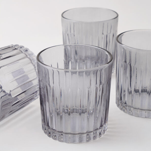 La Mesa Glass Tumbler Set 4Pcs 300Ml, Grey image number 0