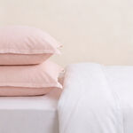 Boutique Blanche Pillow Cover Set 100% Cotton 200Tc Percale Standard Pink 75*50 Cm image number 1