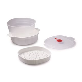 Snips dish steamer 4l, 26.5*13.5cm, white
