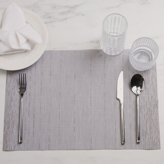 La Mesa fabric rectangular placemats set of 4pcs 45*30cm, grey
