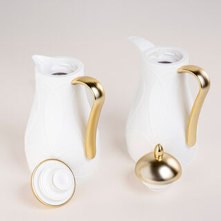 Dallaty white and gold plastic flask 1L 2 pcs