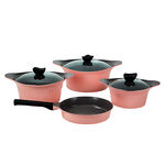 Alberto 7 Pieces Cookware Aluminum Set Pink image number 1