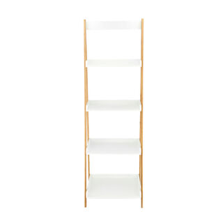 4 Tiers Bamboo Mdf Shelf White