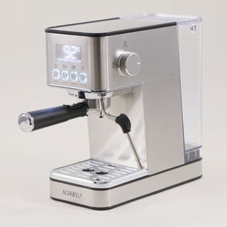 Alberto stainless steel espresso coffee maker, plastic 125g container 150W