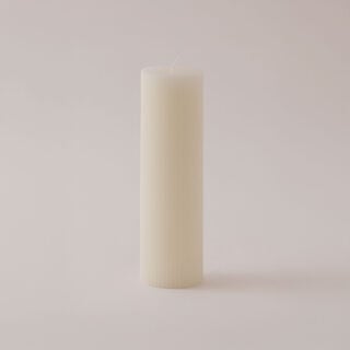 Homez soya wax simple candle, white 7*7*20cm