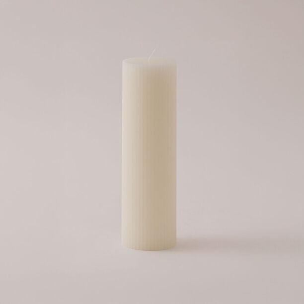 Homez soya wax simple candle, white 7*7*20cm image number 1