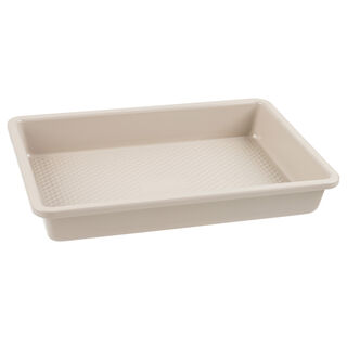 Alberto Beige Nonstick Medium Roaster Pan, 40.3*27.6*6 Cm