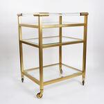 Homez Serving Trolley Antique 60*48*78Cm, Gold image number 0