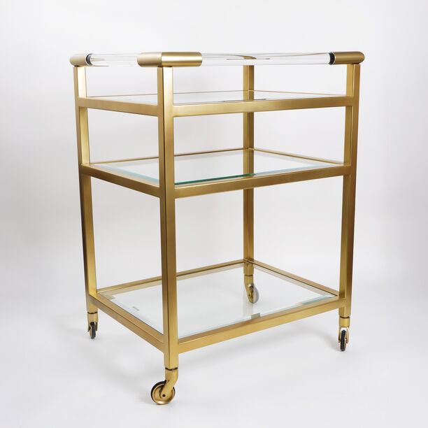 Homez Serving Trolley Antique 60*48*78Cm, Gold image number 0