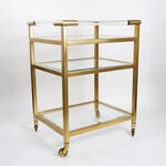 Homez Serving Trolley Antique 60*48*78Cm, Gold image number 0