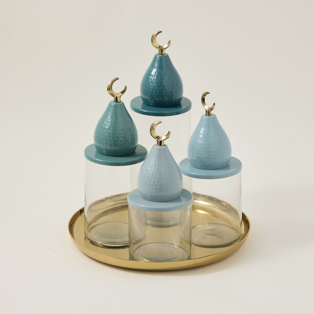 4 Piece Pot With Round Tray image number 1