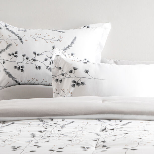 Cottage white microfiber twin comforter set 4 pcs, 160*220cm image number 2