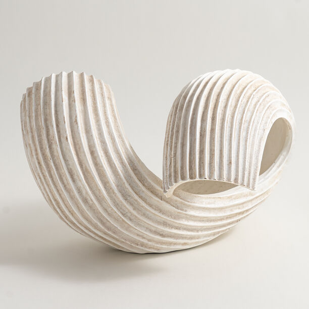 Homez resin ripple sculpture, off white 41.3*29.5*26.5cm image number 0