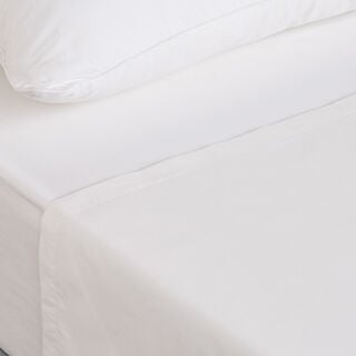 Boutique Blanche Flat Sheet 100% Cotton 200Tc Percale King, White 260*270 Cm