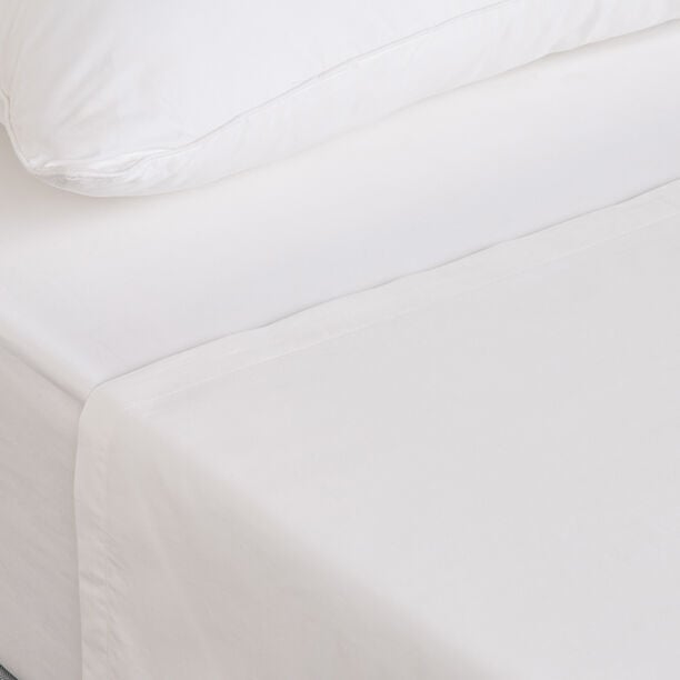 Boutique Blanche Flat Sheet 100% Cotton 200Tc Percale King, White 260*270 Cm image number 0