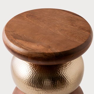 هومز طاولة جانبية كريس، بني 34*34*48 سم