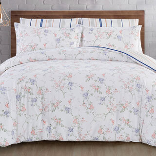Cottage Microfiber King Comforter 6 Pcs Set, Multicolor, 230*250Cm