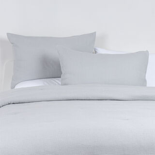 3 Piece Cotton Waffle King Size Comforter Set