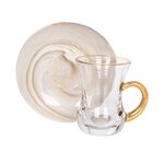 La Mesa Arabic Tea Set 12 Pieces Honey Marble And Gold image number 1