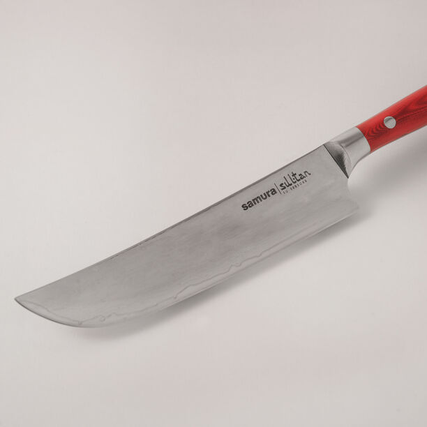 Samura damascus steel sultan chef's knife 7'',164mm in red image number 1