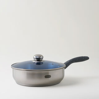 Alberto stainless steel ftypan with lid 26*7.5cm 3.9L, silver