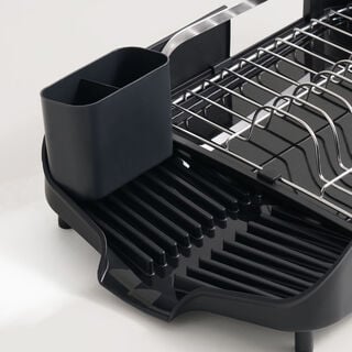 Alberto stainless steel expandable dish rack, black 35*32.4*10.5cm