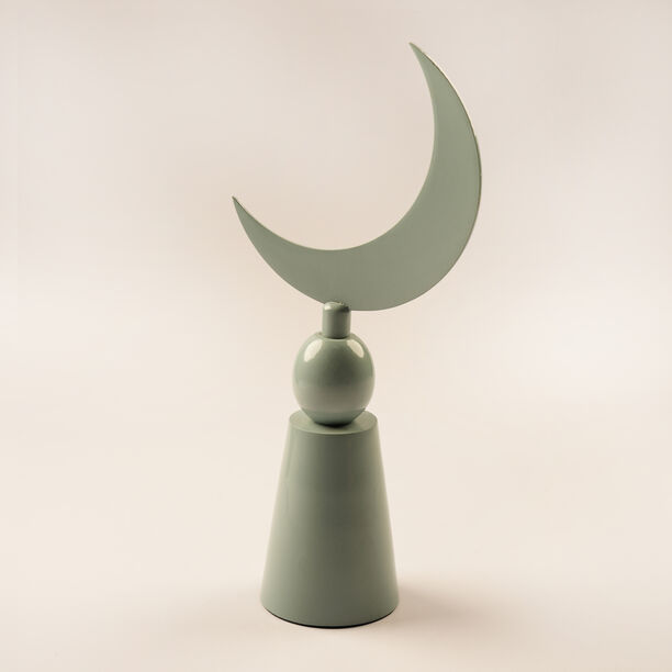 Homez Metal Ramadan Crescent Moon With Spherical Base, Green 32*8*15Cm image number 0
