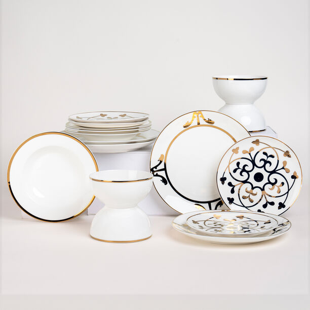 La Mesa Porcelain Dinner Set 16 Pieces Gold  image number 7