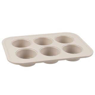 Alberto Beige 6 Cup Large Muffin Pan 36.7*25.2*4 Cm
