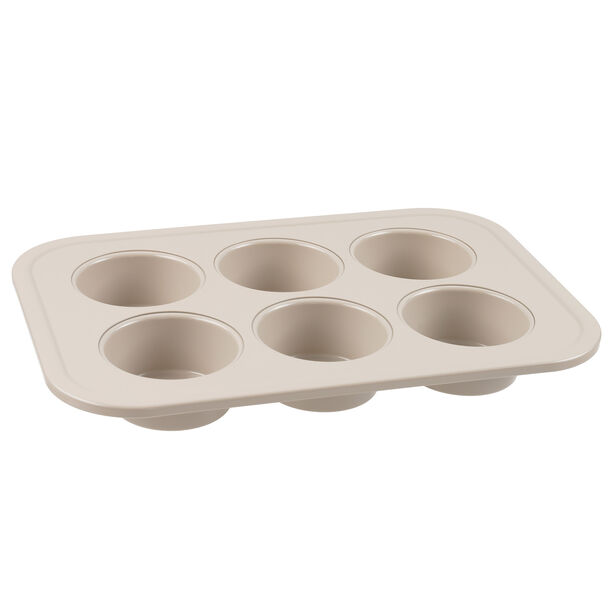 Alberto Beige 6 Cup Large Muffin Pan 36.7*25.2*4 Cm image number 2