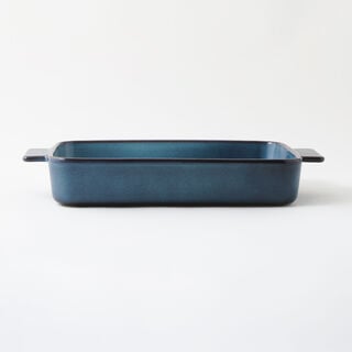 La Mesa stoneware oven to table rectangular dish 38*28.5*6cm, blue