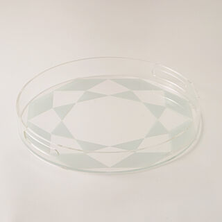 Dallaty Acrylic Serving Plate Taibah Collection 40*40*5Cm