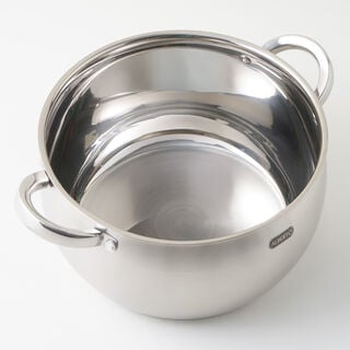 Alberto stainless steel pot with lid, silver 6.5L