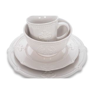 La Mesa Dinner Set 16 Pieces White 