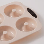 Alberto silicone 6 doughnut cup baking mold 28.5*17.7*2.8cm, beige image number 2