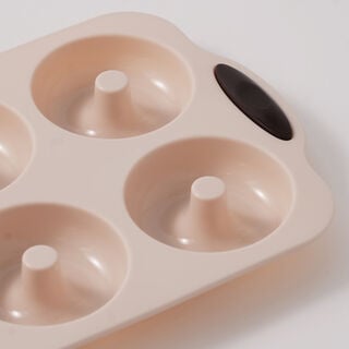 Alberto silicone 6 doughnut cup baking mold 28.5*17.7*2.8cm, beige