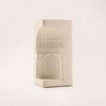 Homez off White ceramic candle holder 14*10*21.5 cm image number 0