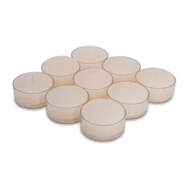 Tea Light Candle Ivory Simply Vanilla Scent Set Of 9 image number 0