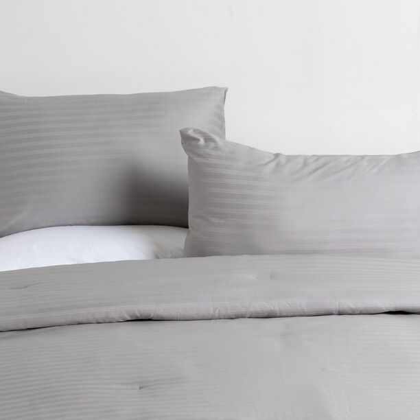 Ambra 3pcs cotton comforter set 250*260 cm, grey image number 1