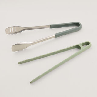 Pentola 2pcs kitchen tong set, green 29cm, 27.5cm