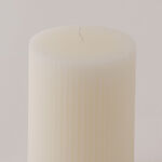 Homez soya wax line candle, white 7*7*10cm image number 2