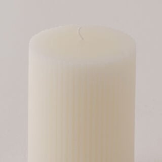 Homez soya wax line candle, white 7*7*10cm